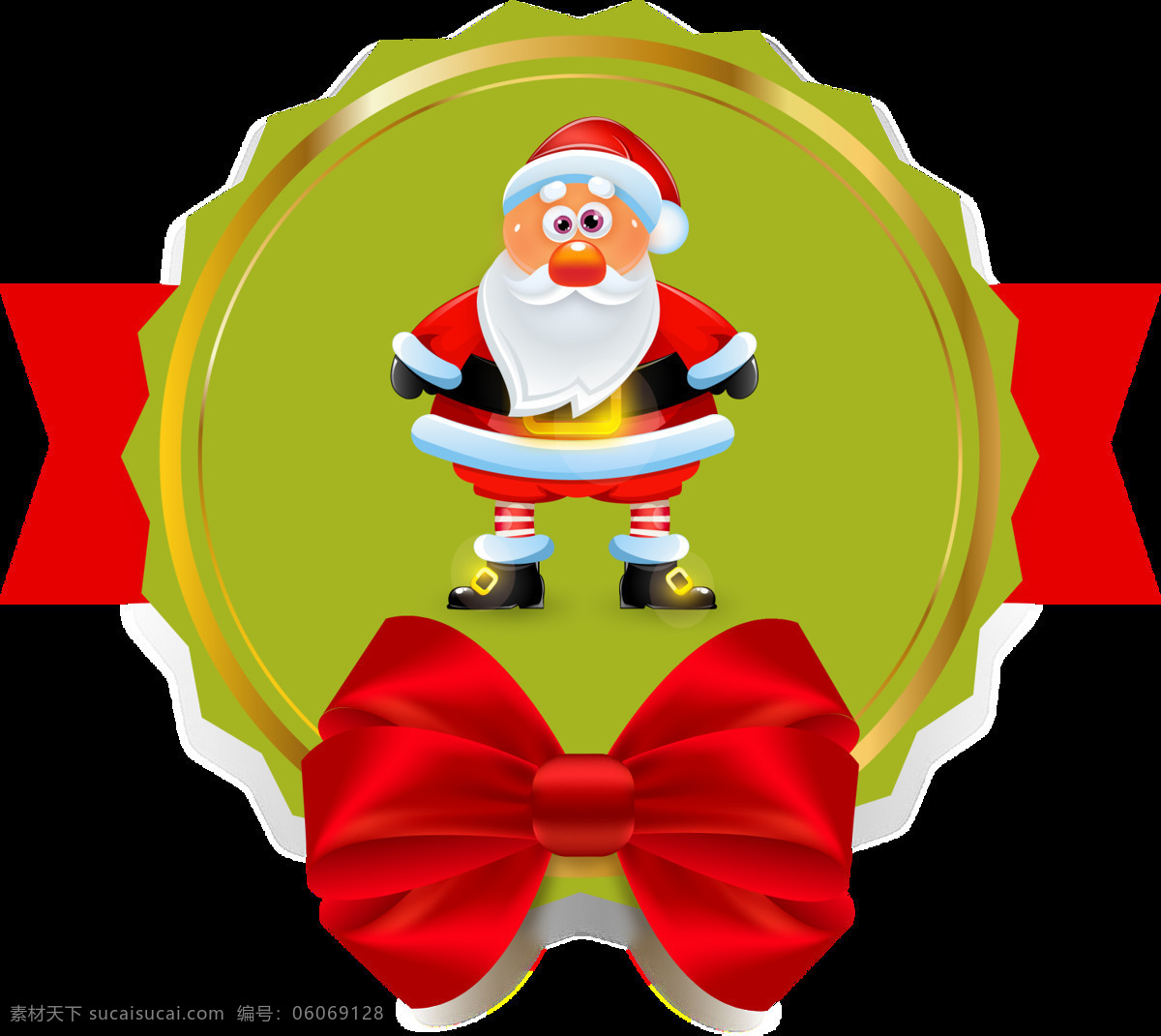 红 绿色 圣诞老人 蝴蝶结 图案 png素材 红绿色 老人 免抠元素 圣诞 圣诞挂件 圣诞礼物 透明元素