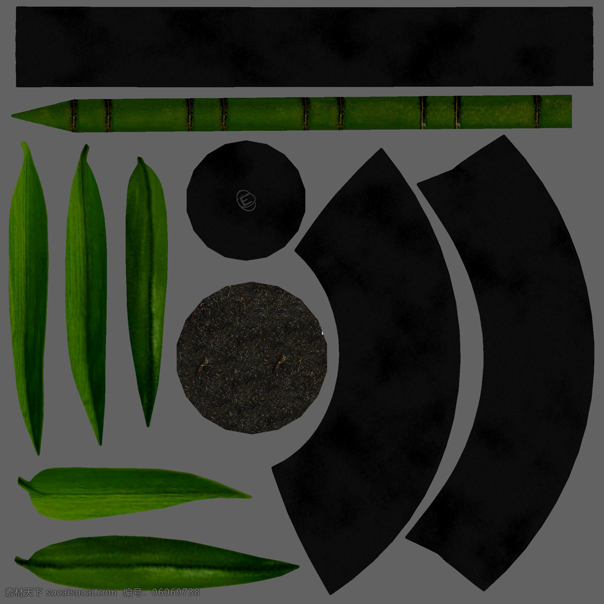 室内 小 叶子 清新 盆栽 3d 模型 植物 绿色 小叶子 模型素材