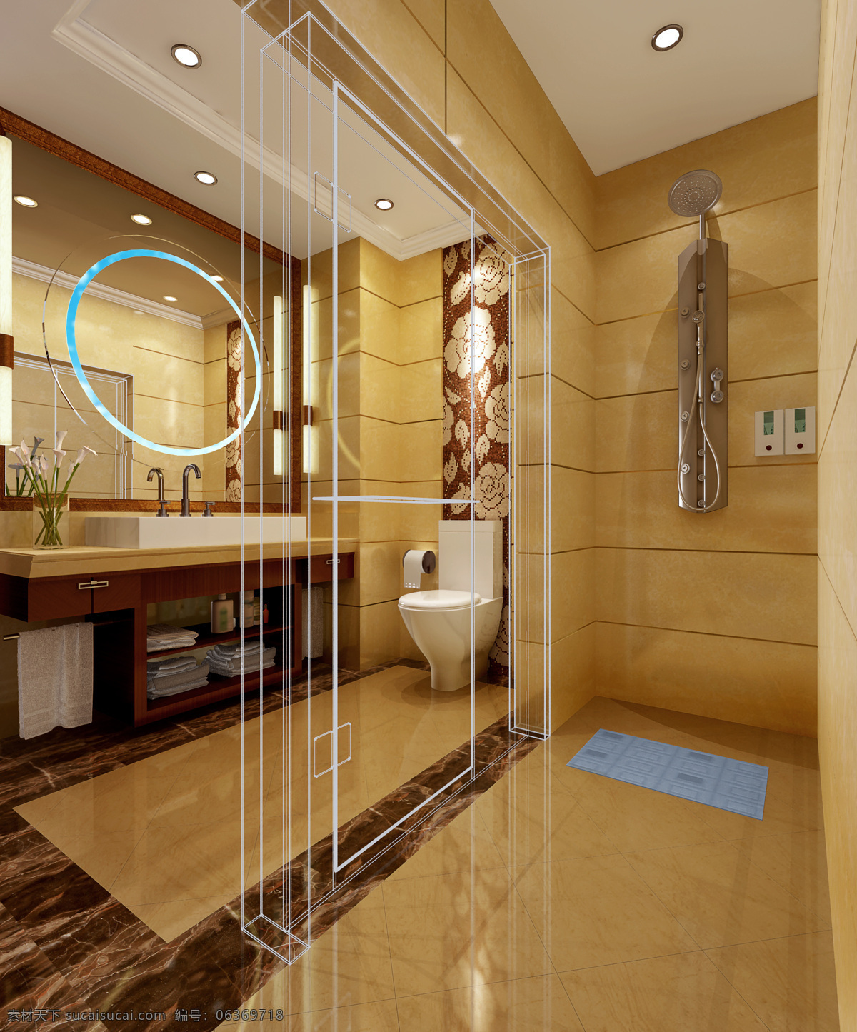 3d作品 环境设计 欧式 欧式卫生间 室内设计 卫生间 效果图 设计素材 模板下载 浴室 浴池 3d设 家居装饰素材