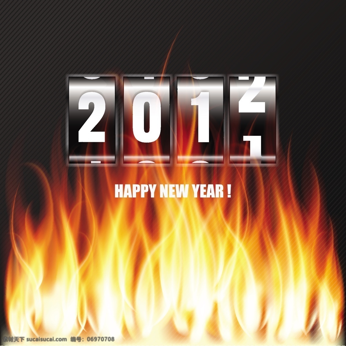 2012 火焰 倒计时 艺术 字 happy new year 背景 节庆 矢量素材 艺术字 数字牌 矢量图 其他矢量图