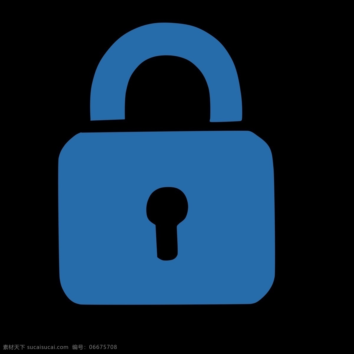 锁具 蓝色 标志 图形 装饰 png格式