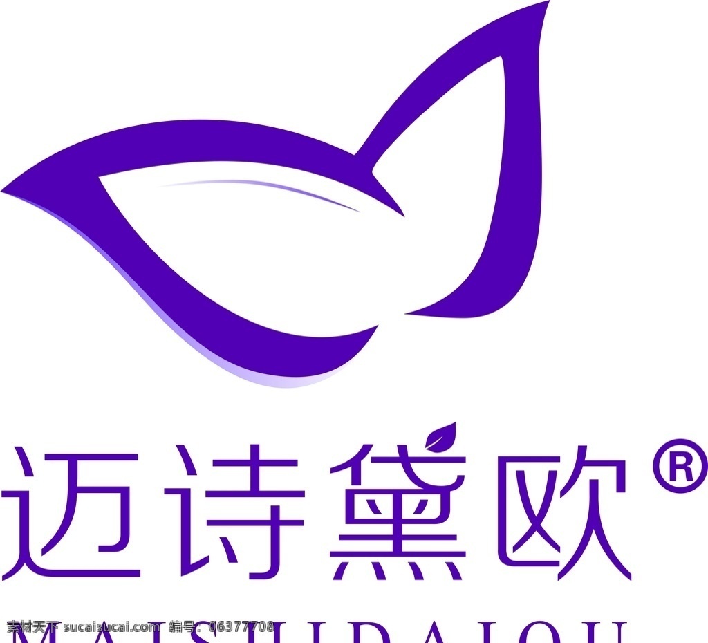 迈诗黛欧 logo 紫色 企业 矢量 标志 服装 logo设计