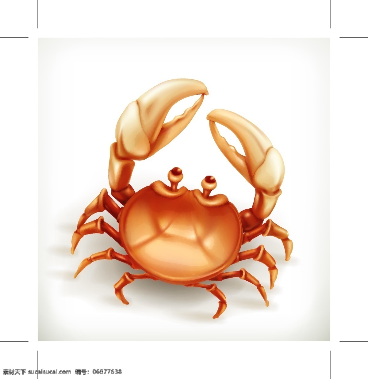 沙滩 螃蟹 矢量 动物 海边 度假 装饰 创意 涂鸦 小清新 卡通 填充 插画 背景 海报 广告 包装 印刷 夏天 高清
