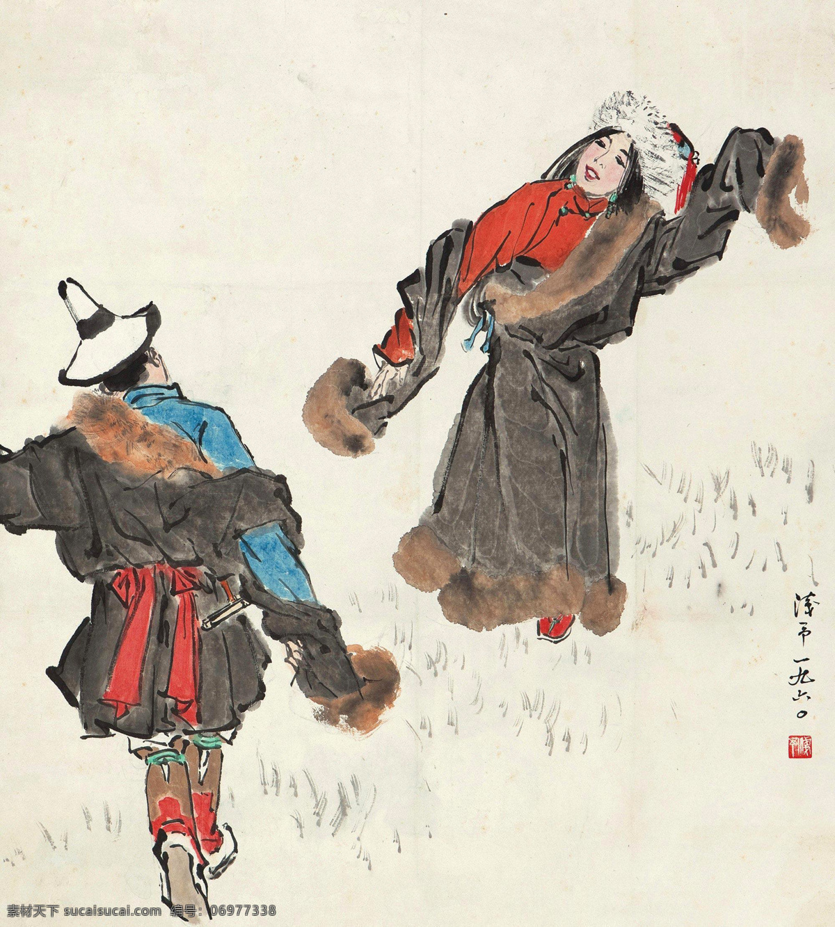 藏族 风情 国画 绘画书法 人物速写 速写 文化艺术 藏舞 叶浅予 藏族舞 民族舞蹈 舞蹈 民族风情 国画叶浅予 psd源文件