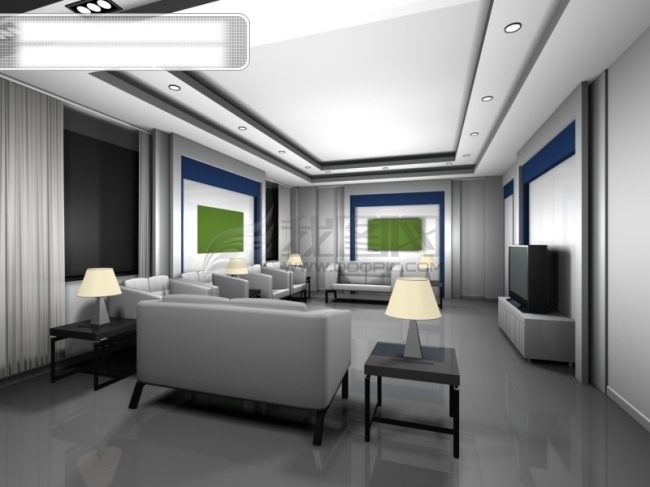 3d 会客厅 会客厅设计 沙发 台灯 3d素材 3d设计 3d效果图 max 灰色