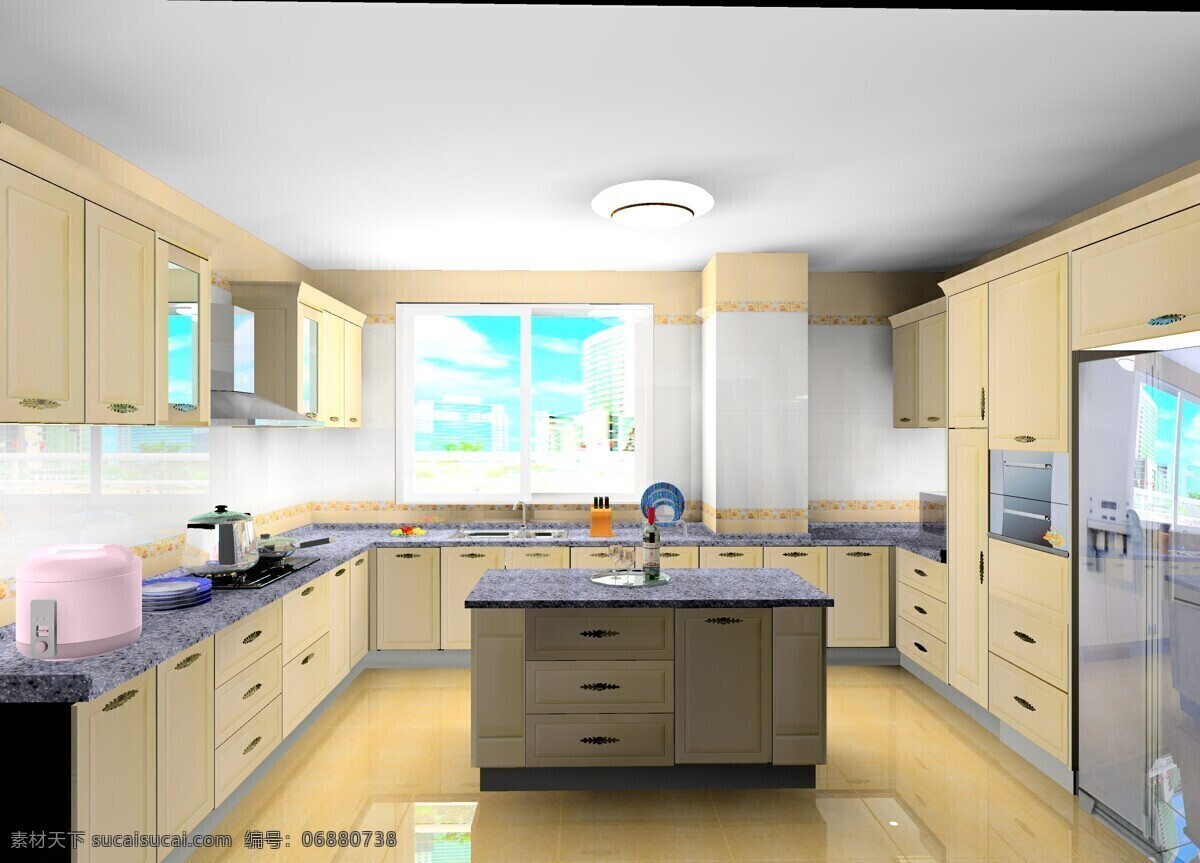 实木 厨房 窗户 环境设计 欧式 室内设计 设计素材 模板下载 实木厨房 壁柜 装饰素材