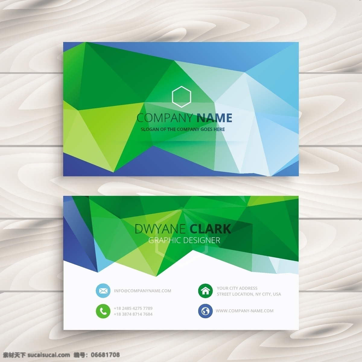 抽象 多边形 卡片 商务卡 商务 几何 三角 平面设计 布局 联系 介绍 企业 多彩 公司 品牌 文具