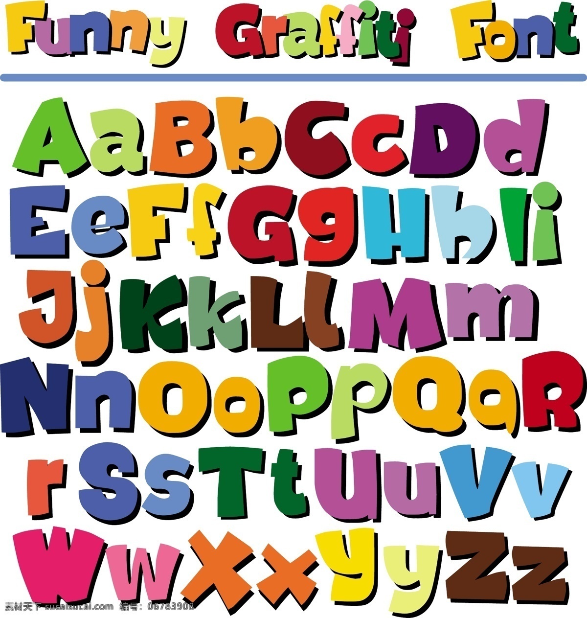 卡通 字母 矢量 流行 信 创意文字 动画 艺术字 字母表的字母 流行音乐 矢量图