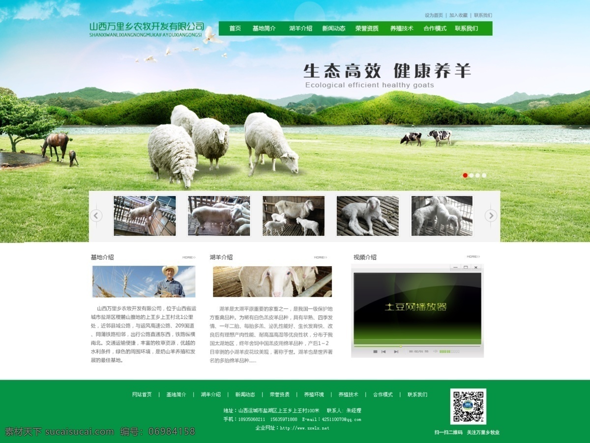 简洁 大气 农牧 企业网站 模板 效果图 绿色 简洁大气 企业网站模板 首页模板 公司网站 白色