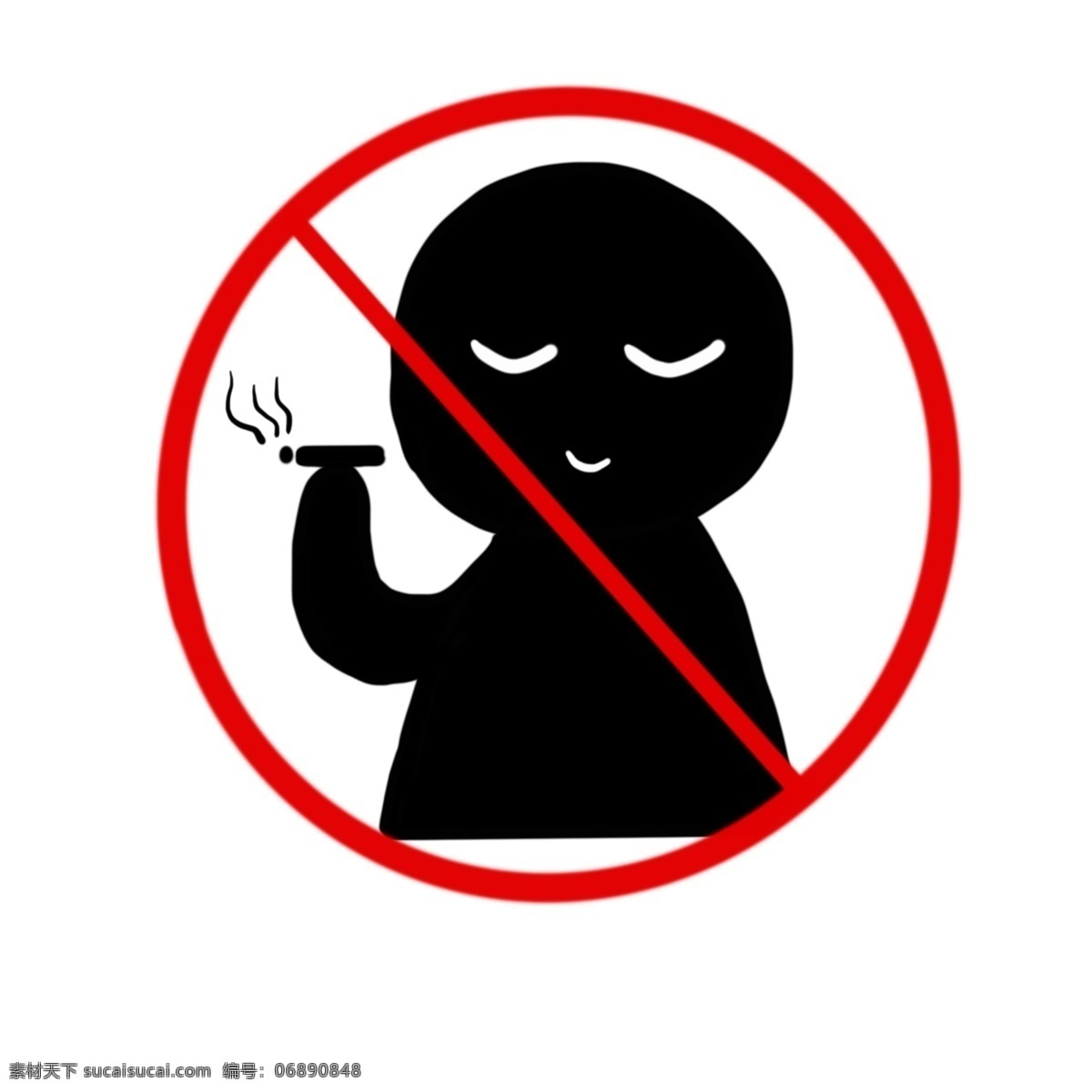 禁止 吸烟 警示牌 插画 红色的警示牌 漂亮的警示牌 圆形警示牌 立体警示牌 卡通警示牌