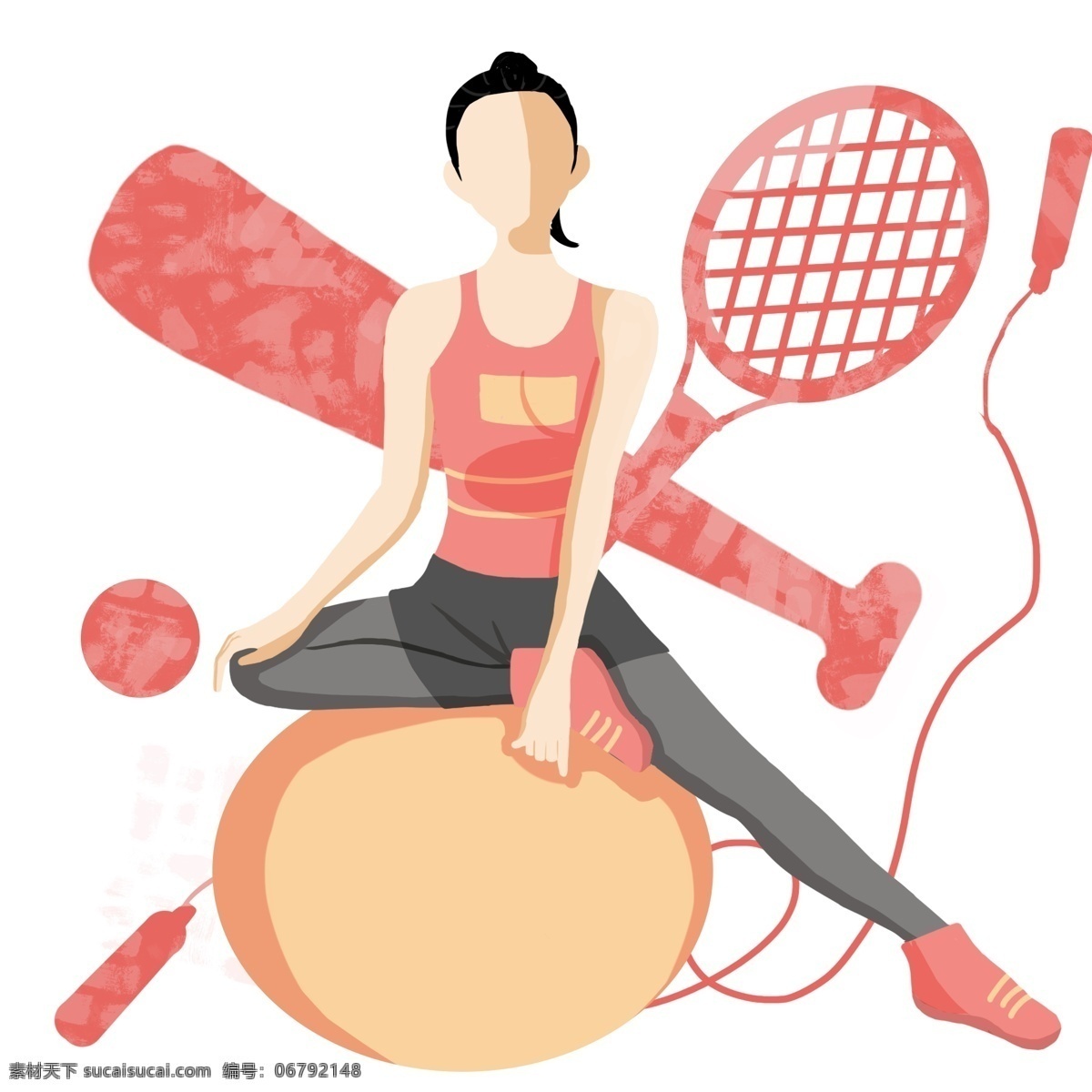 瑜伽 运动 卡通 插画 瑜伽的运动 卡通插画 运动插画 健身运动 锻炼身体 活动筋骨 减肥瘦身插画