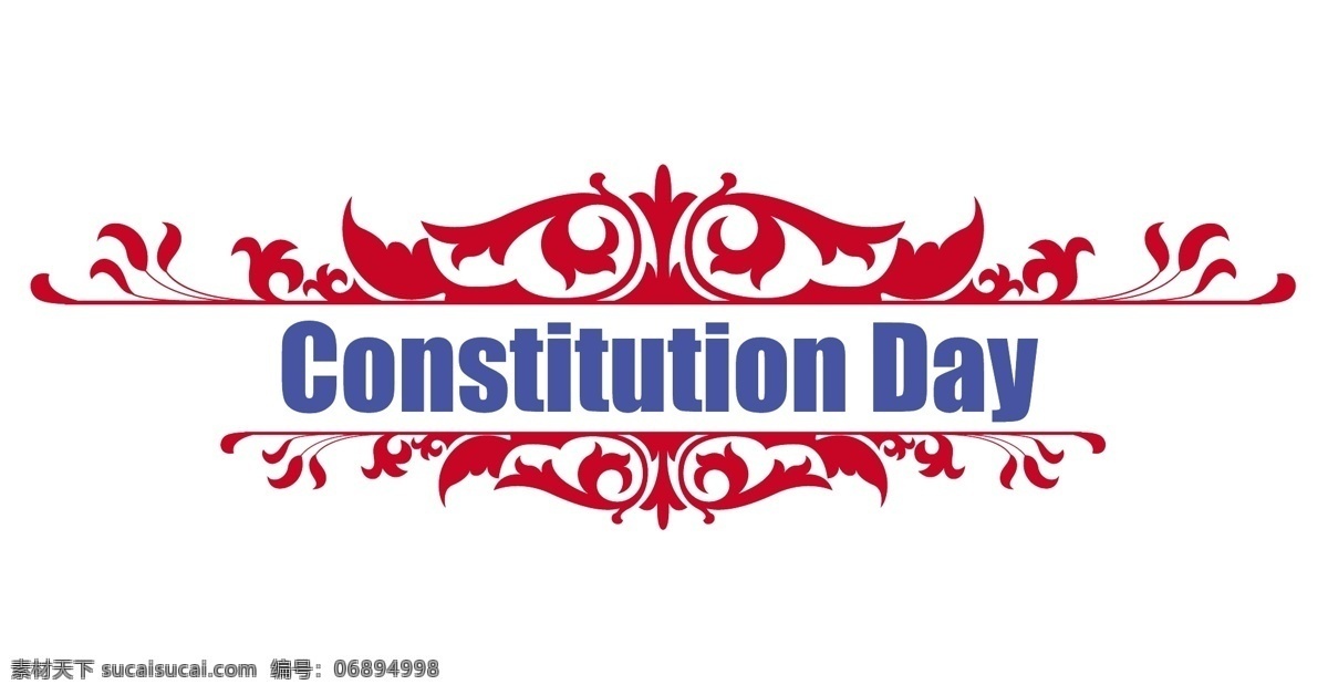维多利亚 风格 宪法 日 矢量 插画 白色