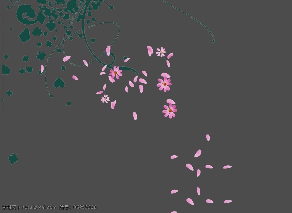 花艺 装饰 背景 花瓣 粉色 花 花边 花朵 花卉 牡丹花 矢量素材 花型 绿色 迷彩 矢量 灰色
