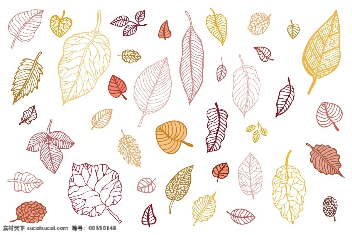 红色 树叶 装饰 矢量 背景 金秋 秋季 源文件 季节