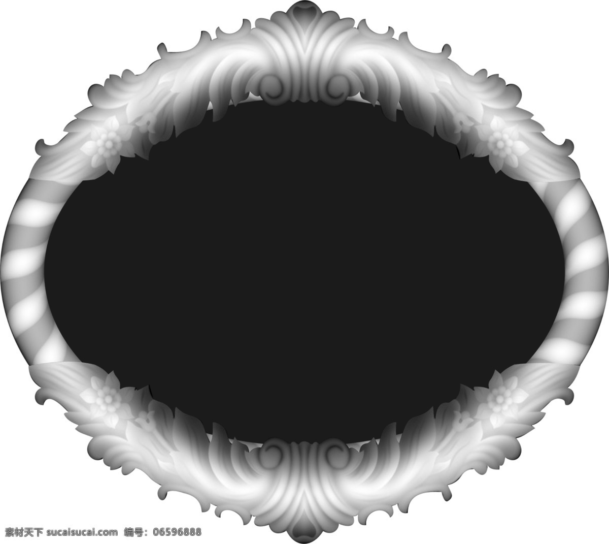 镜框 浮雕 精雕 灰度图 圆形 花边 边框 标识 边框相框 底纹边框 bmp