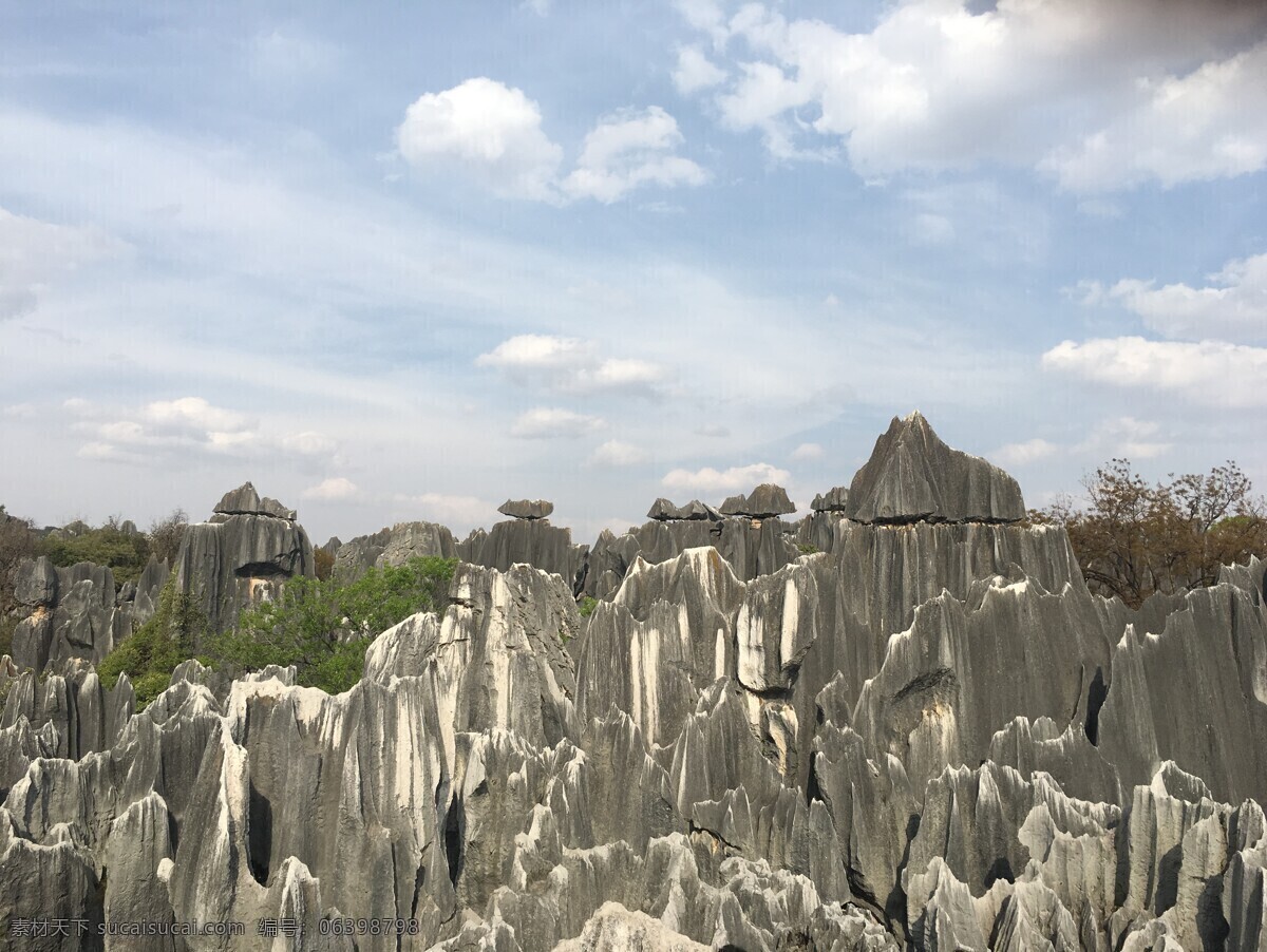 中国风 石林 春景 鬼斧神工 石头 七彩云南 自然景观 自然风景