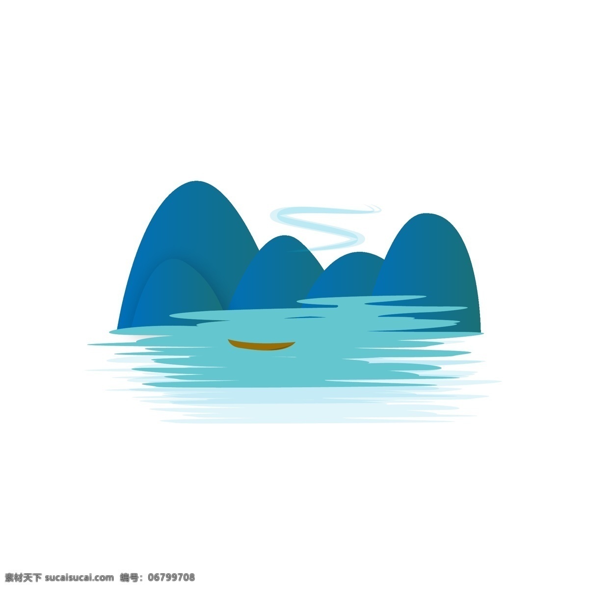 矢量山水图片 矢量山水 山水 中式山水 简约 矢量 湖 插画 动漫动画 风景漫画