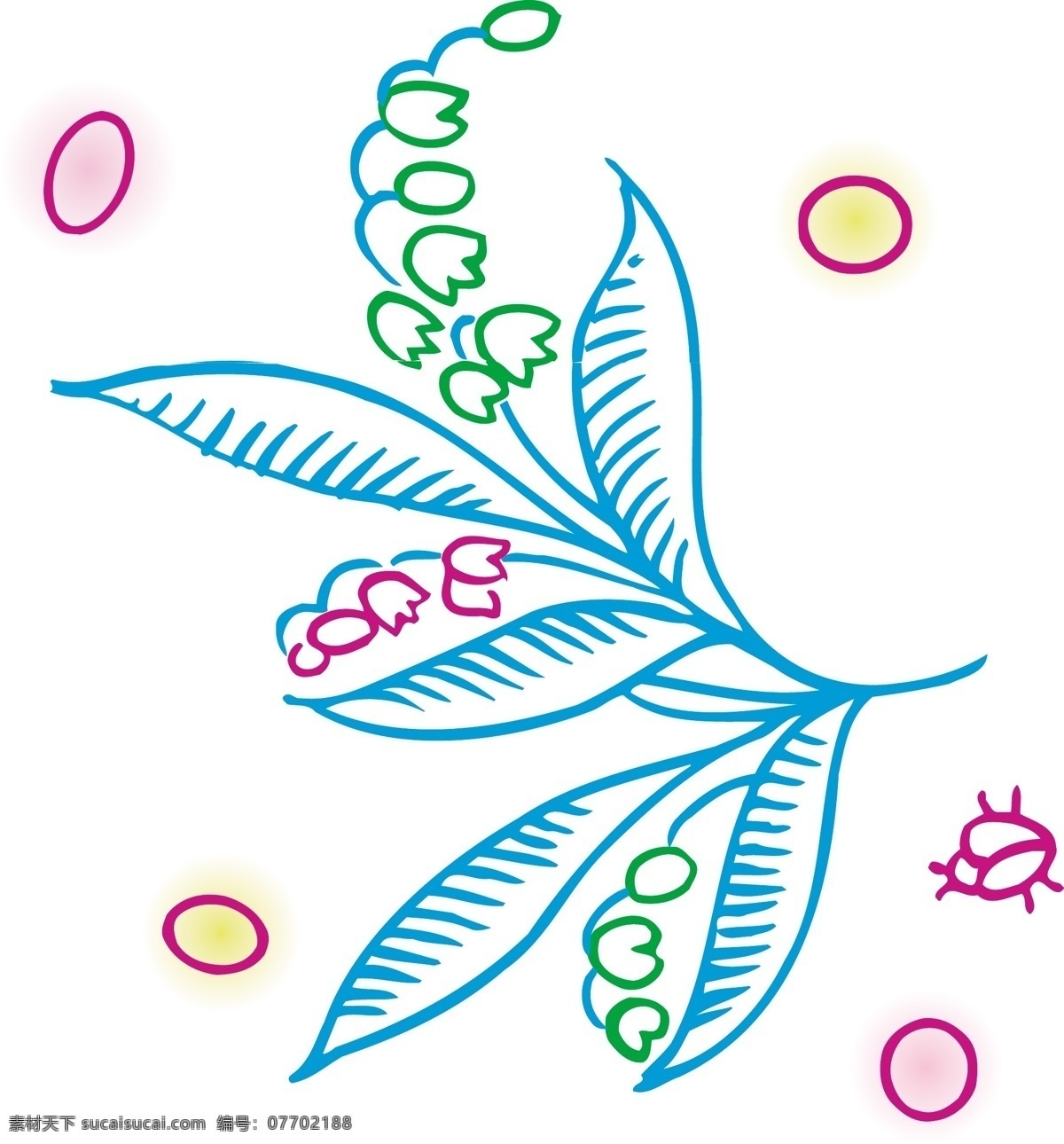 简 笔画 树叶 矢量图 其他矢量图