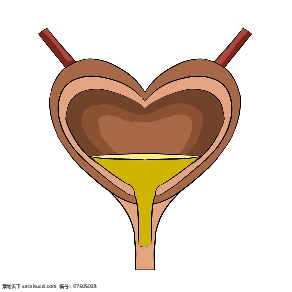 黄色 爱心 器官 插画 黄色的器官 爱心器官 漂亮的器官 器官装饰 器官插画 立体器官 精美器官 健康的器官