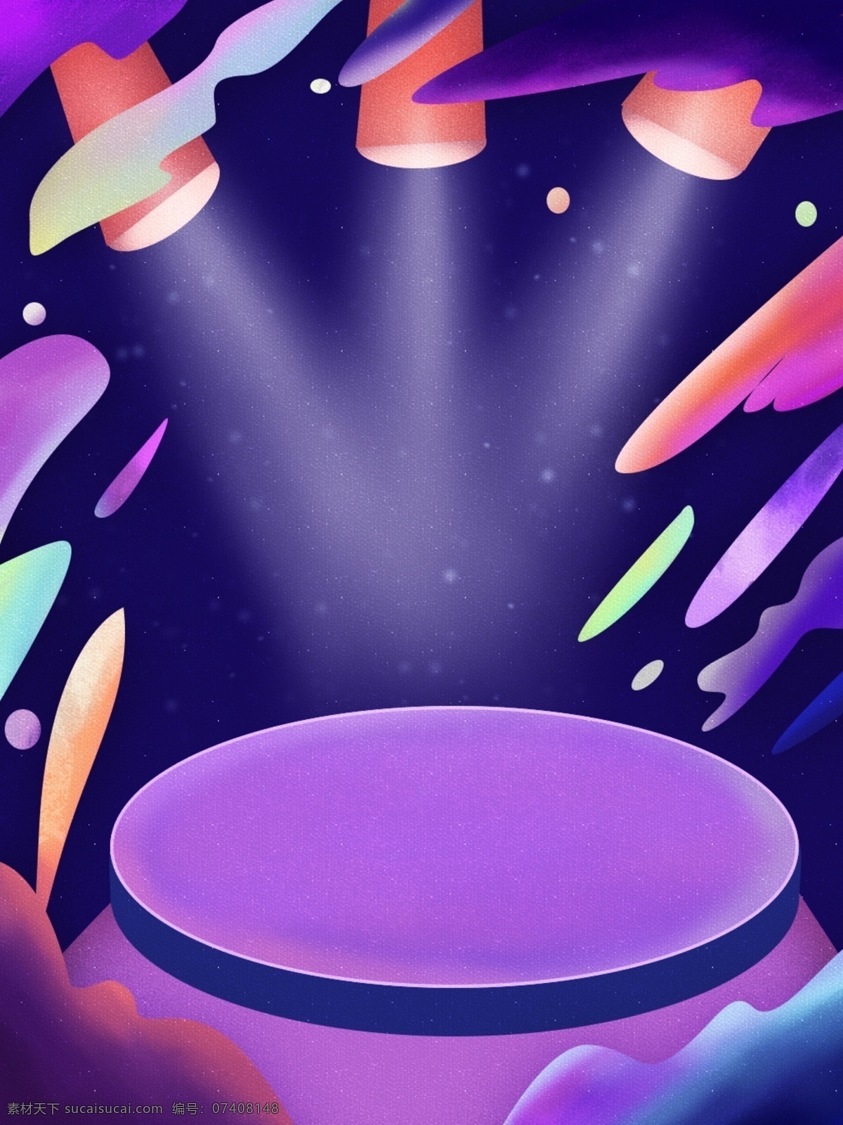 纯 原创 手绘 糖果 渐 融 风格 活动 舞台 背景 活动背景 电商背景 糖果渐融背景 时尚背景 大气背景