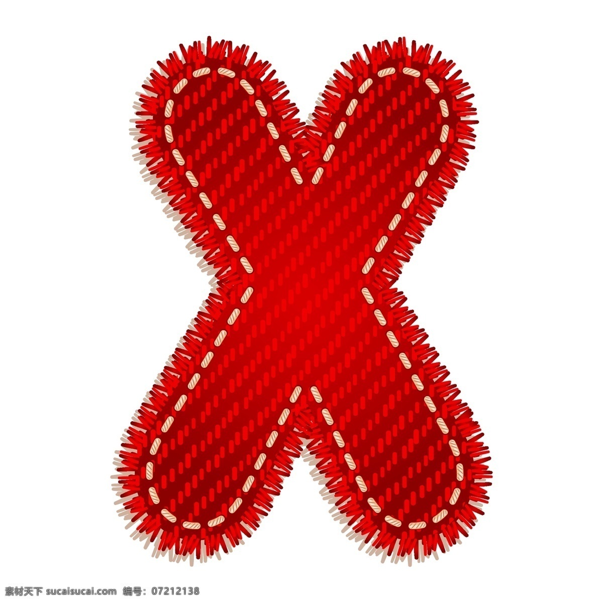 红色字母x x 红色 字母 卡通字母 卡通图案 节日素材 书画文字 文化艺术 矢量素材 白色