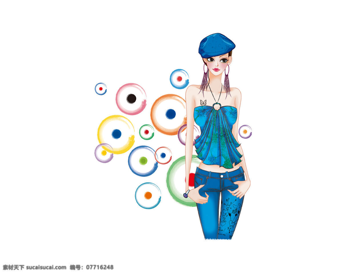 手绘时尚美女 手绘 时尚 美女 图 动漫人物 动漫动画
