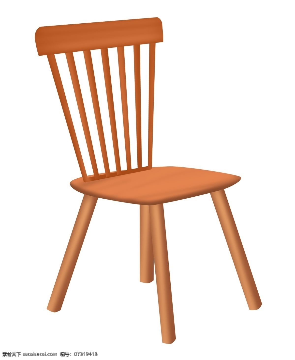 木头 椅子 家具 插画 木头的椅子 卡通插画 椅子插画 家具插画 家具椅子 凳子座位 漂亮的椅子