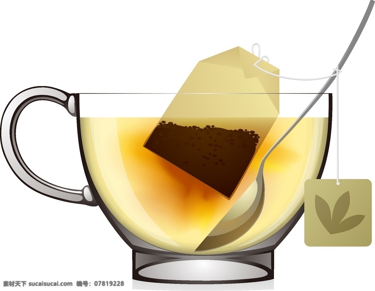 矢量 透明 水杯 养生 茶 养生茶 茶文化 勺子 透明水杯 透明元素 ai元素 免抠元素