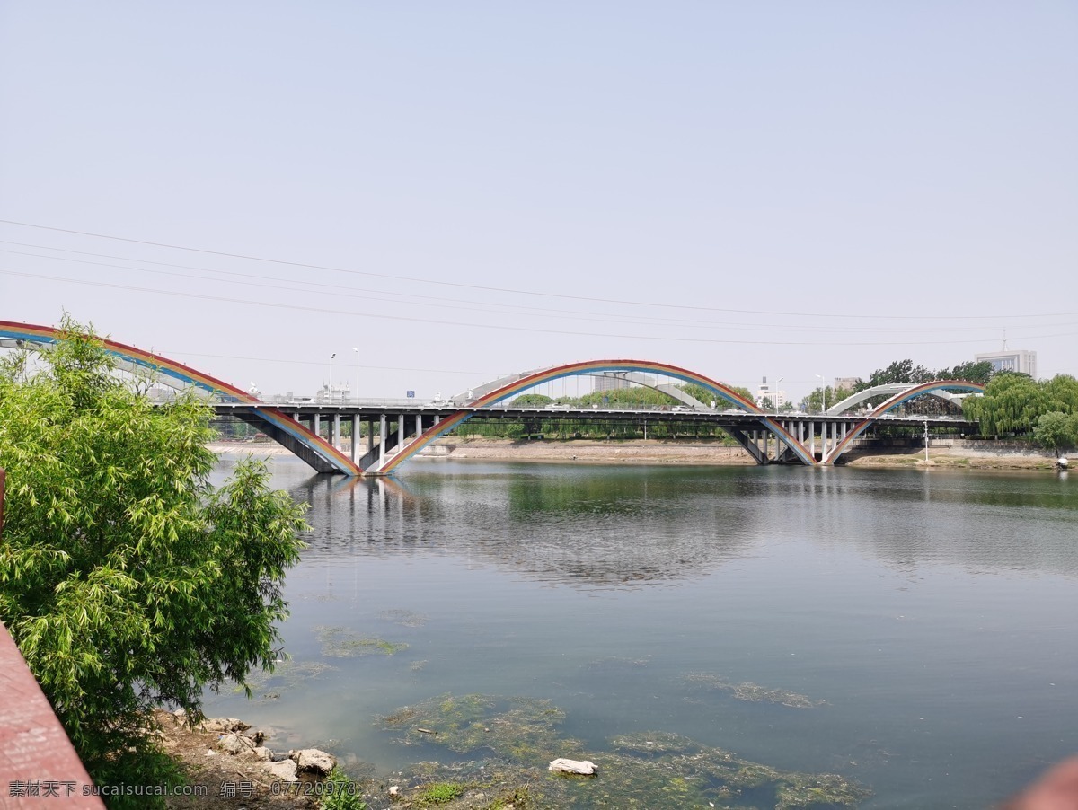 彩虹桥 漯河 沙澧河 河提 桥梁 建筑园林 建筑摄影
