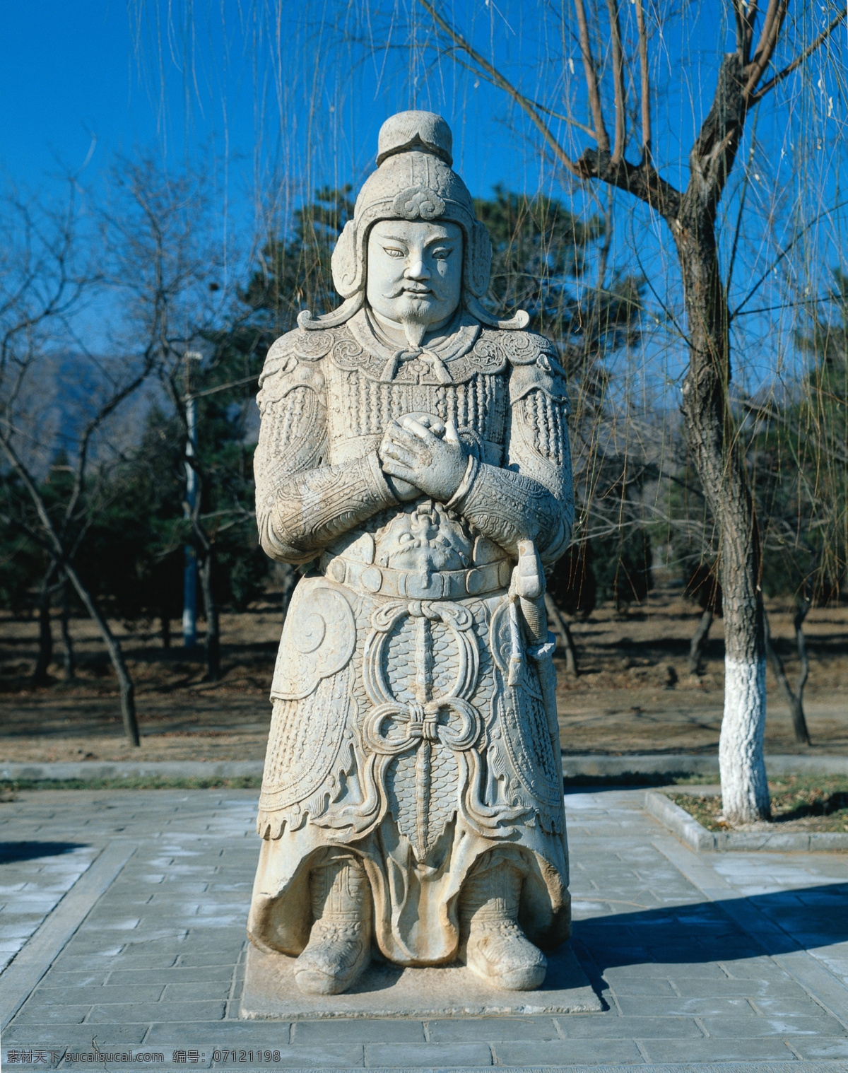 明十三陵 神道 上 武将 雕像 北京 古代文物 雕塑 建筑园林