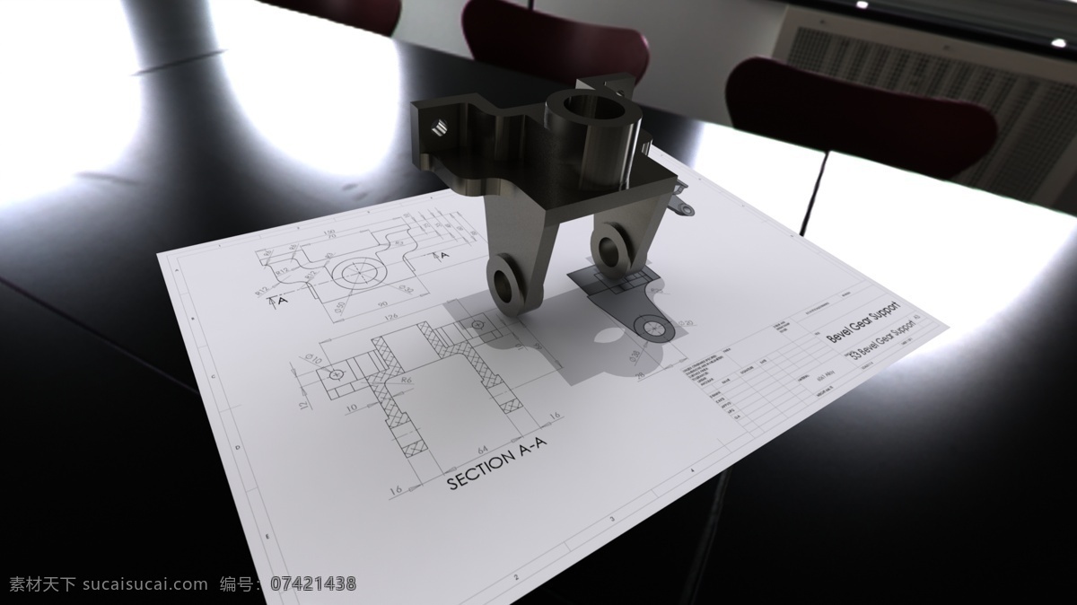 锥齿轮 支持 齿轮 锥 3d模型素材 其他3d模型