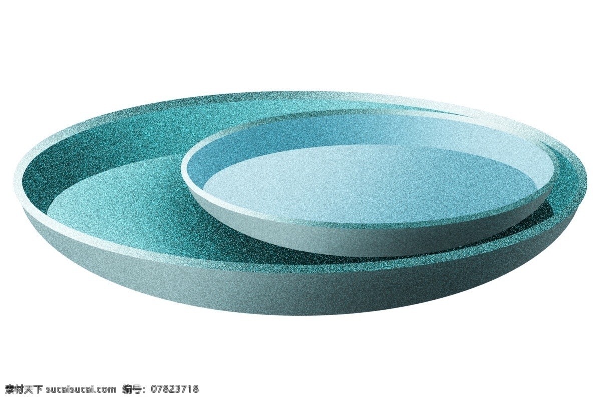 手绘 餐具 盘子 插画 蓝色的盘子 卡通的插画 手绘插画 容器 瓷器 器皿 漂亮的盘子 餐具的插画