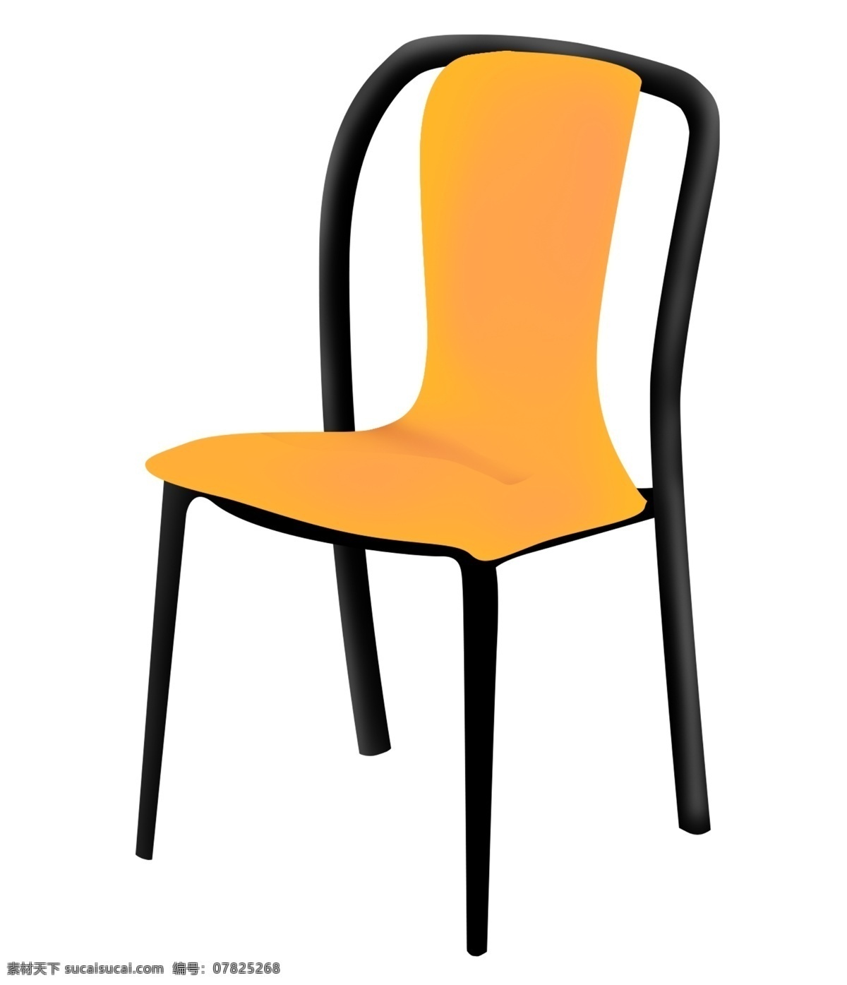 橘 色 椅子 家具 插画 橘色的椅子 卡通插画 椅子插画 家具插画 家具椅子 凳子座位 好看的椅子