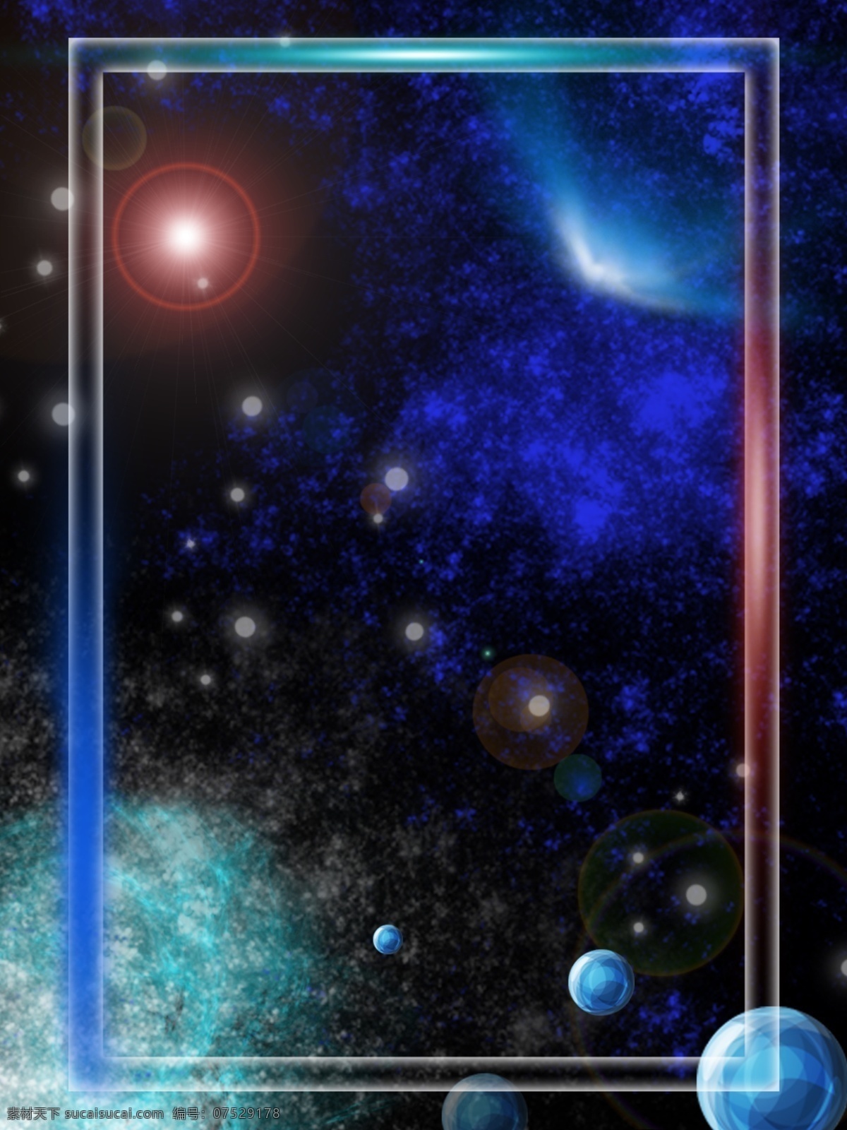 原创 星空 科技 光 感 渐变 背景 光效 圆 科技光
