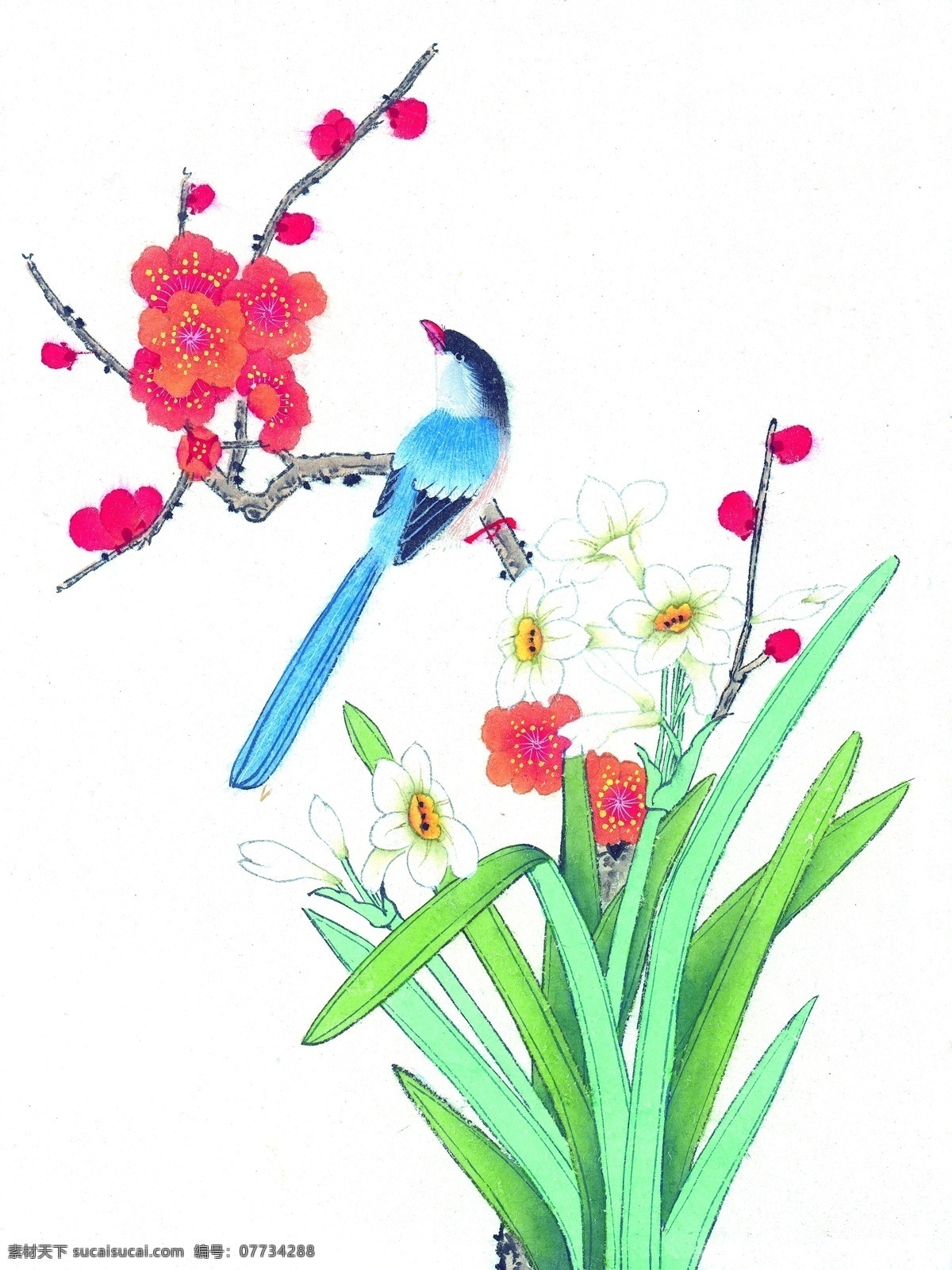 花卉 动物 水墨画 名画 水墨花卉植物 国画 中国画 绘画艺术 装饰画 挂画 书画文字 文化艺术