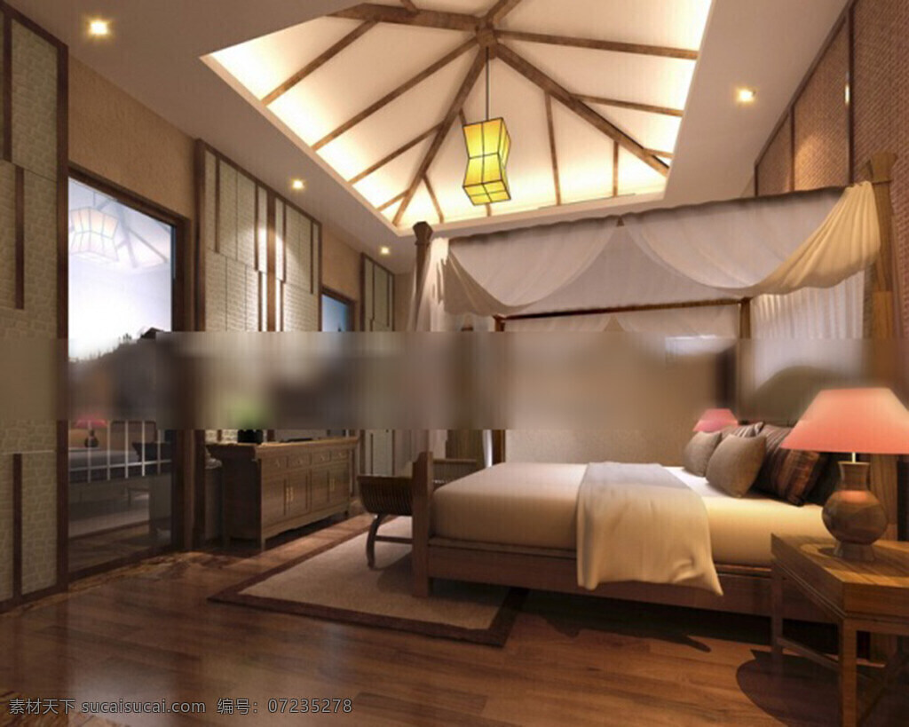 东南亚 卧室 3d 模型 3d模型 3d模型下载 欧式风格 室内设计 现代风格 室内家装 中式风格模型