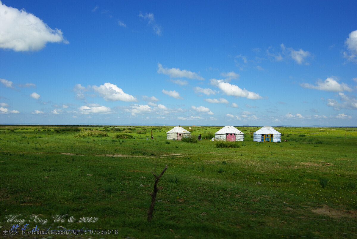 蒙古包 草原 蓝天 原野 克什克腾 赤峰 自然景观 田园风光