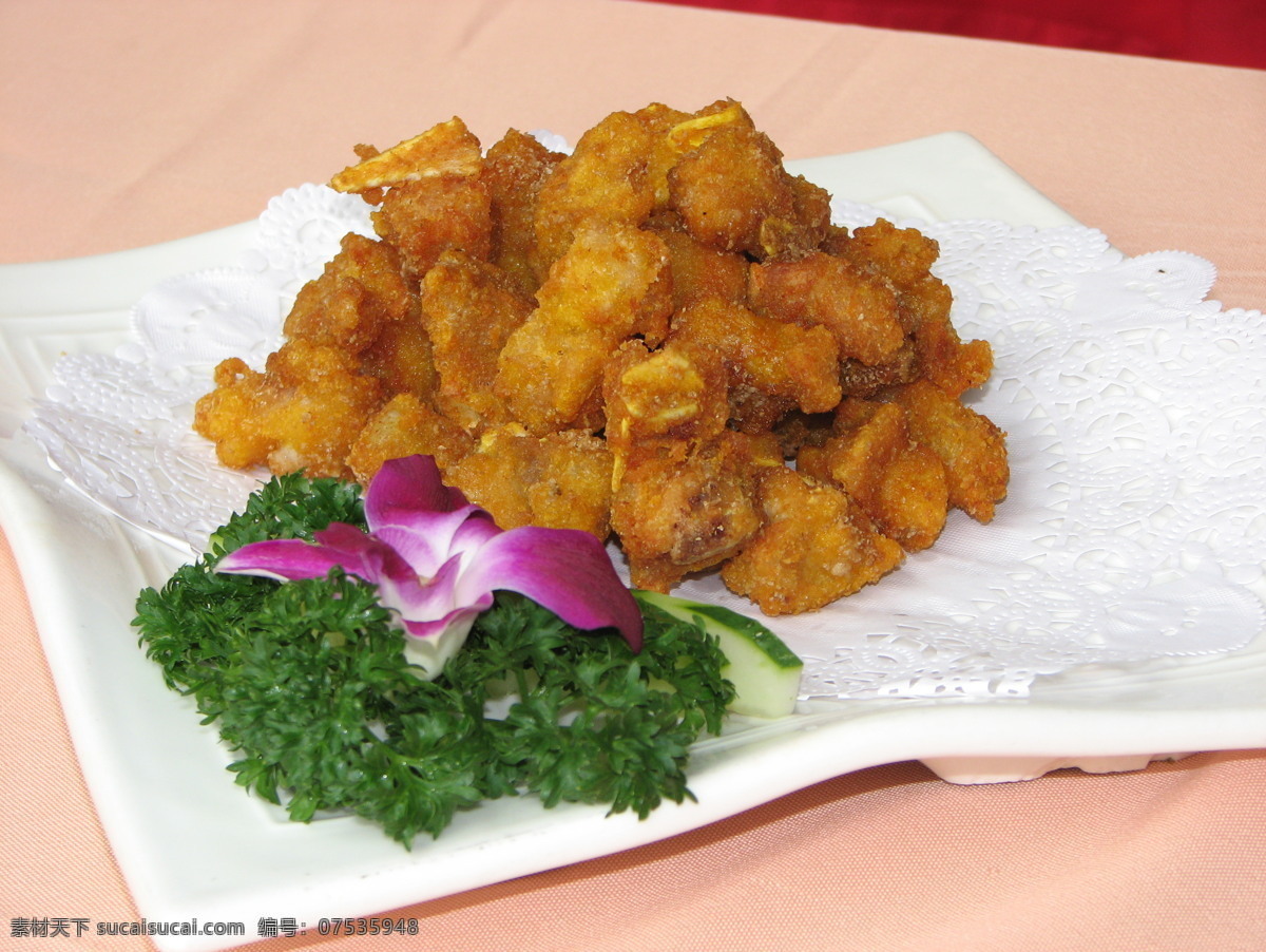 酒店菜色 菜色 炸排骨 餐饮美食 摄影图库