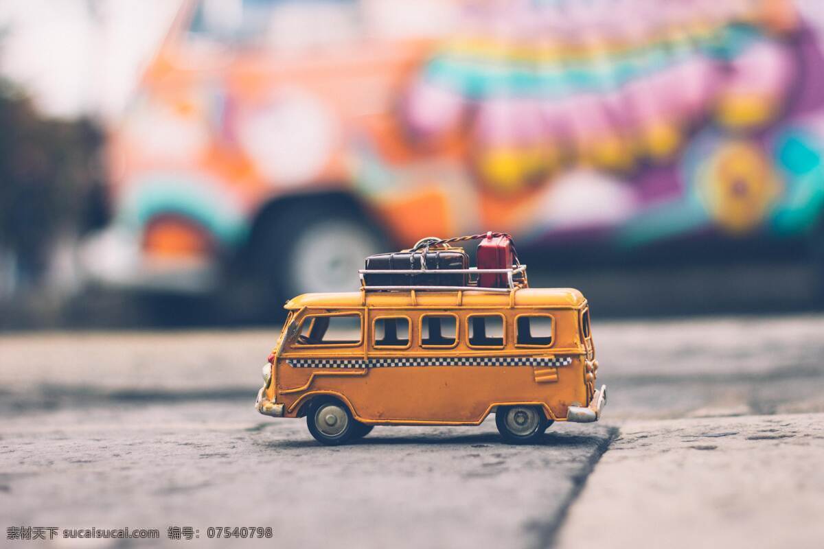 复古 铁皮 玩具车 系列 黄色 旅行捌拾 铁皮玩具 行李车 生活百科 生活素材