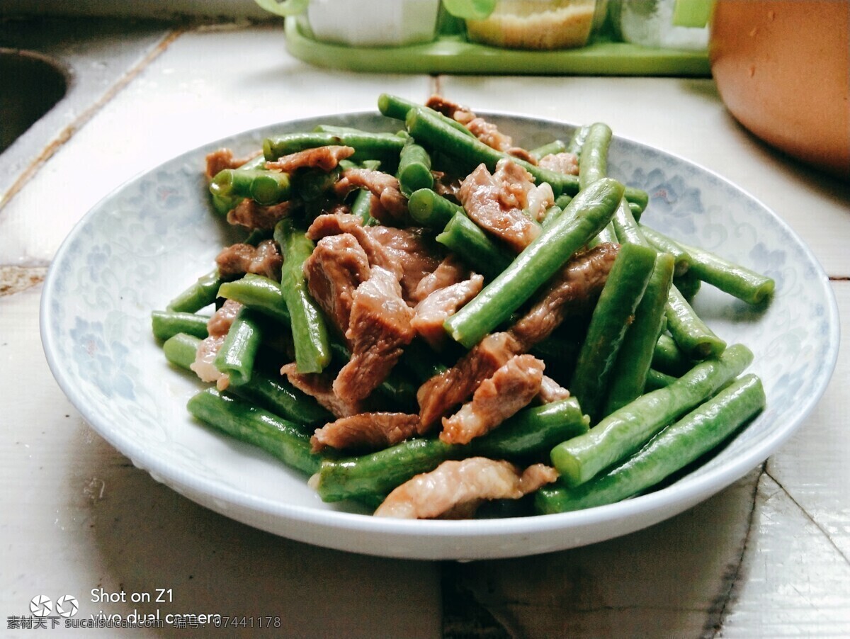 豆角炒肉片 长豆角 豆角肉片 豆角炒肉 长豆角炒肉 时蔬 餐饮美食 传统美食