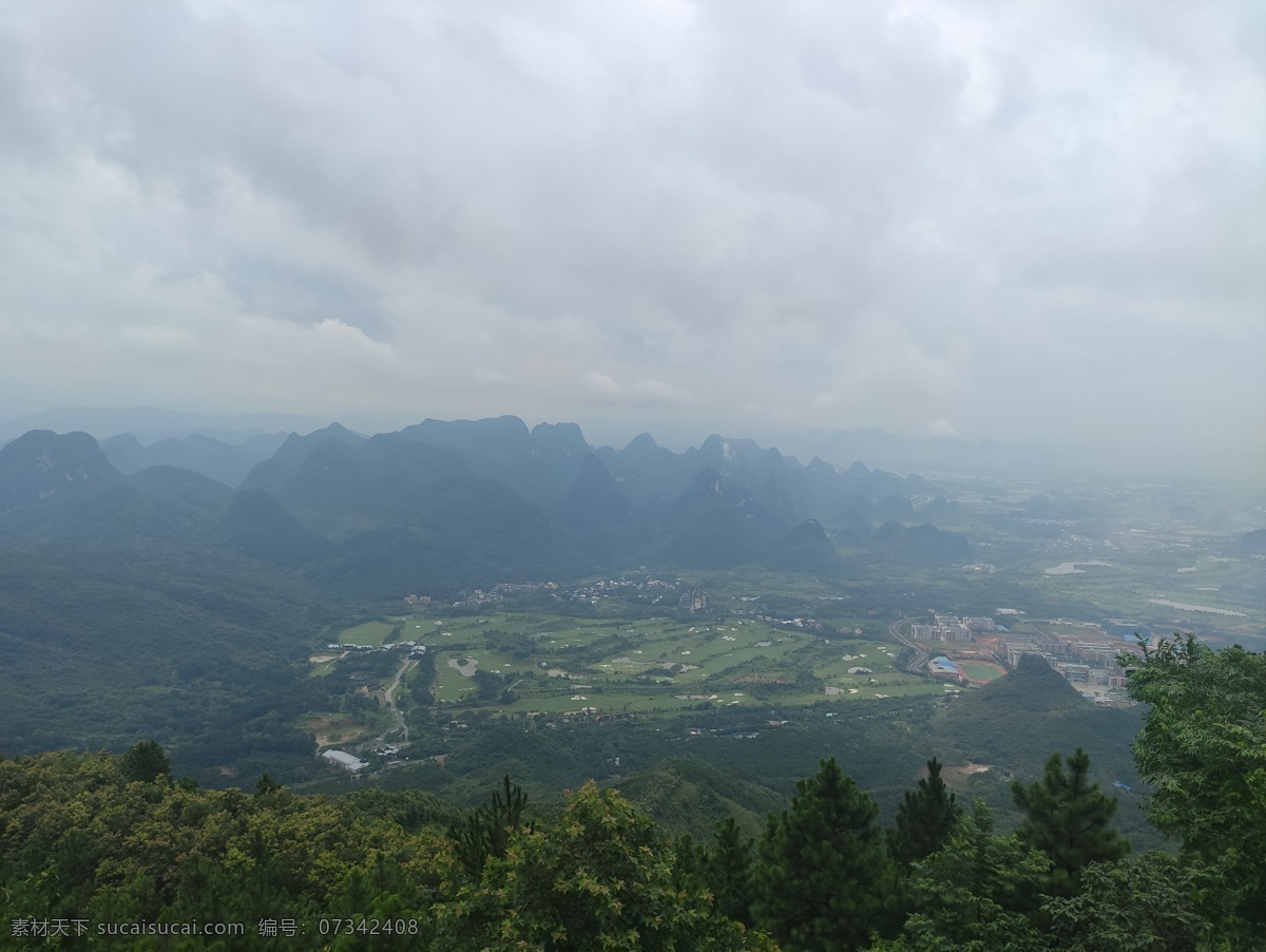 桂林盆地风景 桂林 盆地 卡斯特地貌 自然风景 景观 桂林尧山 照片 自然景观