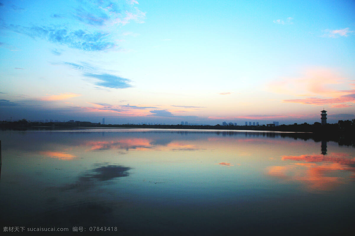 湖北 汤逊湖 日出 风景