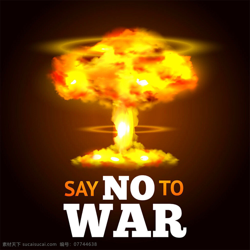反战 标语 海报 核爆炸 蘑菇云 原子弹爆炸 核武器 爆炸漫画 底纹背景 底纹边框 矢量素材