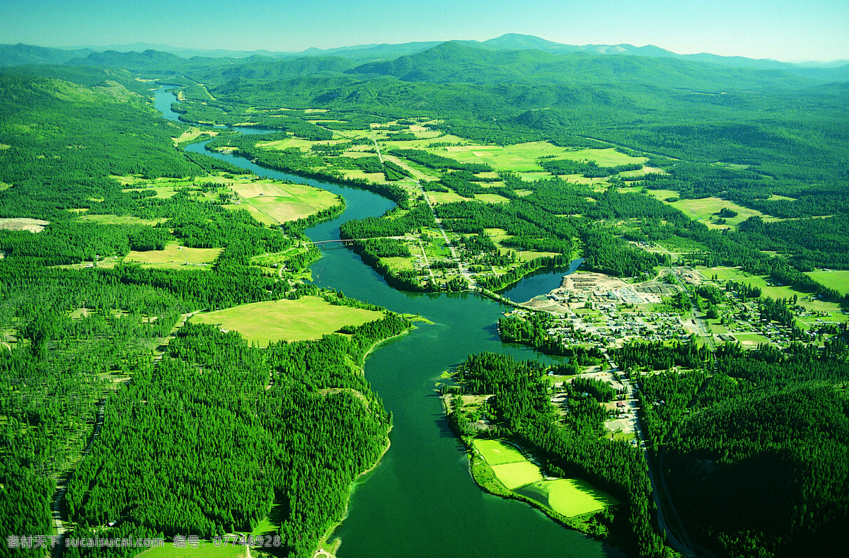 俯览山河 鸟瞰 绿地 绿野 小河 绿水 风景 自然风景 旅游摄影