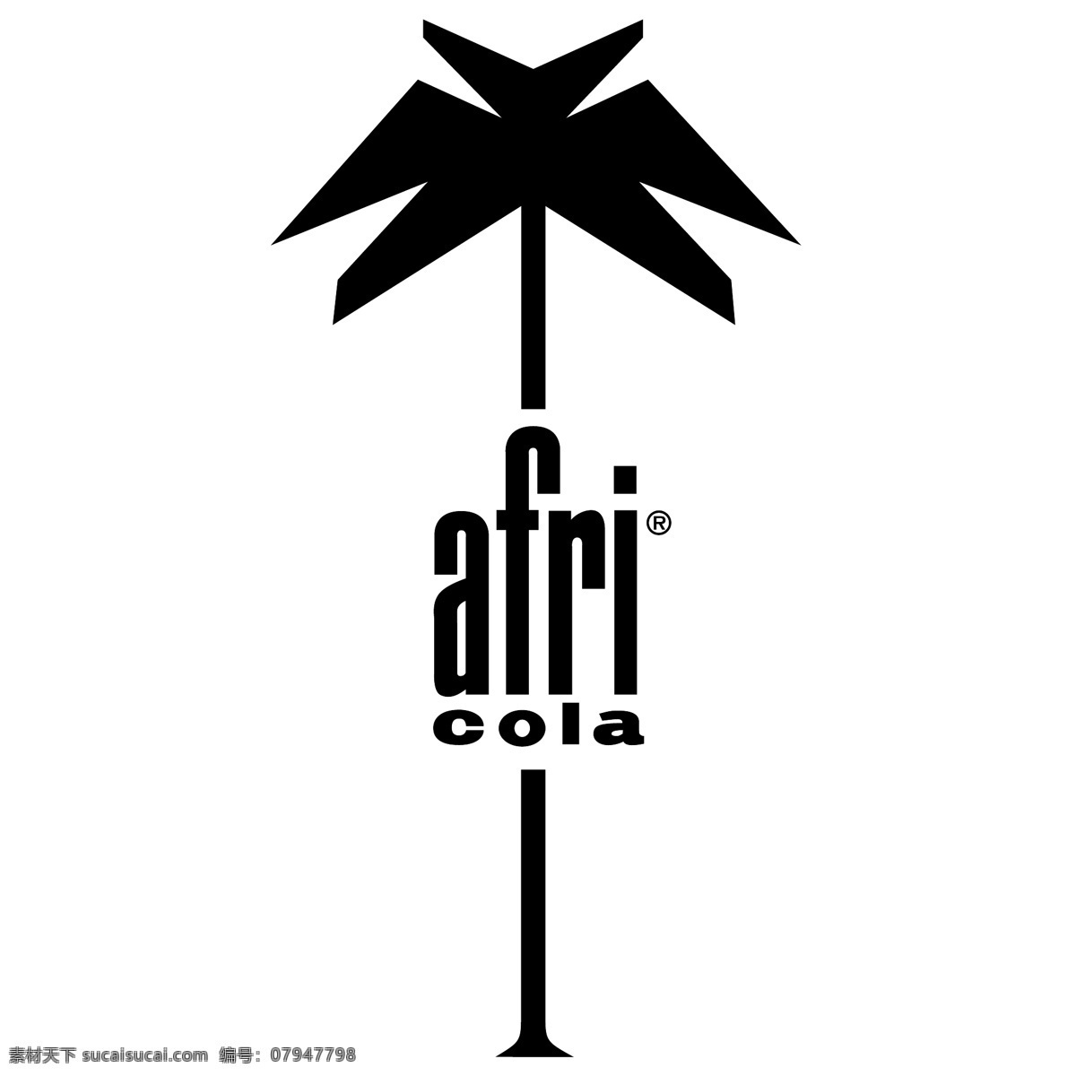 创意 图标 logo 穿越 伞状 黑色 afri 质感 白色