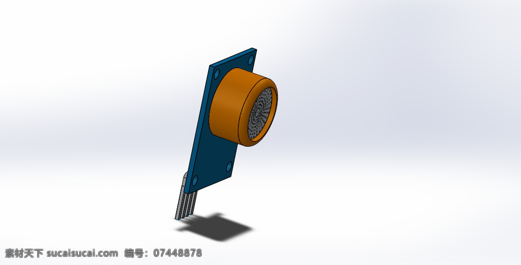 mq3 酒精 传感器 电 立体印刷 元件 3d模型素材 3d打印模型