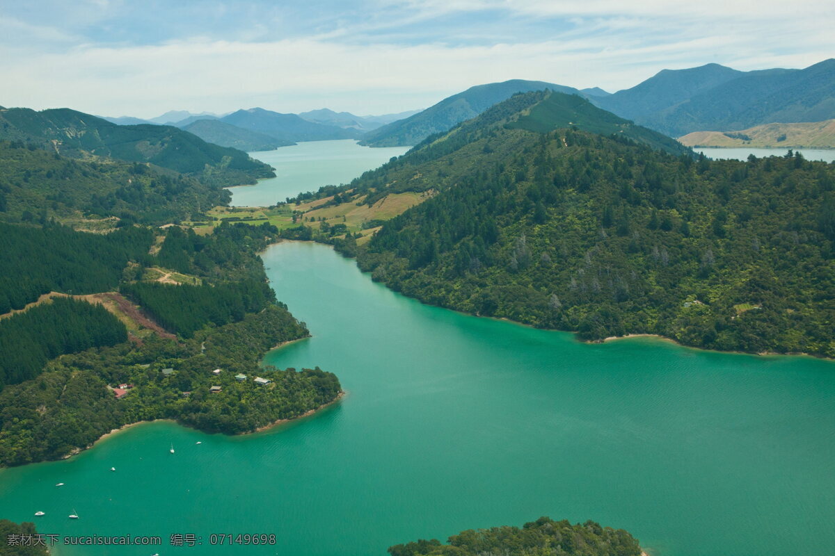 绿色 山水风景 绿色壁纸 山水 远山 山峰