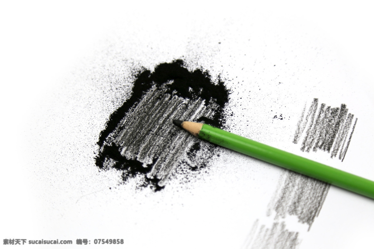 铅笔涂抹 铅笔 黑白 绿杆 黑 白 生活百科 学习办公