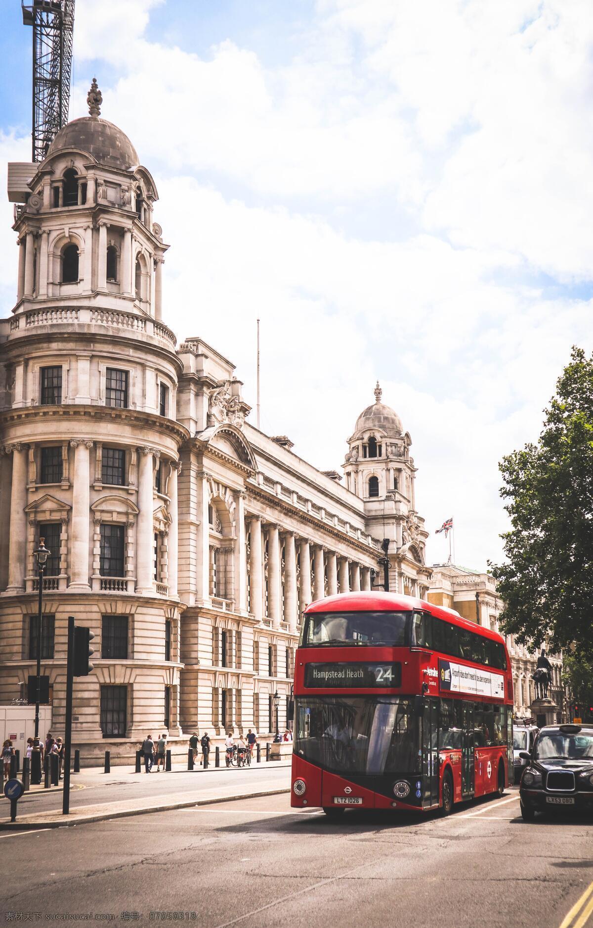 伦敦公交 伦敦 公交 英国 双层 双层巴士 大巴车 大巴 汽车 红色 建筑 街头 街道 欧式 大气 城市 现代科技 交通工具