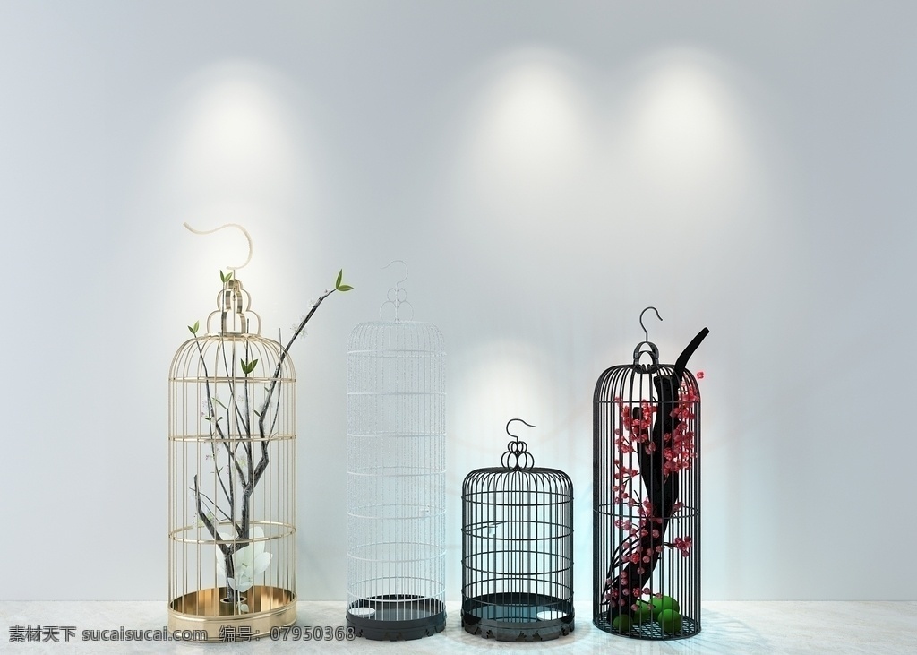 鸟笼模型 鸟笼 鸟笼装饰 现代鸟笼 现代装饰 笼 3d设计 3d作品 max